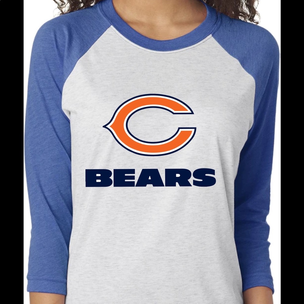 Chicago Bears Unisex Raglan tshirt tee shirt